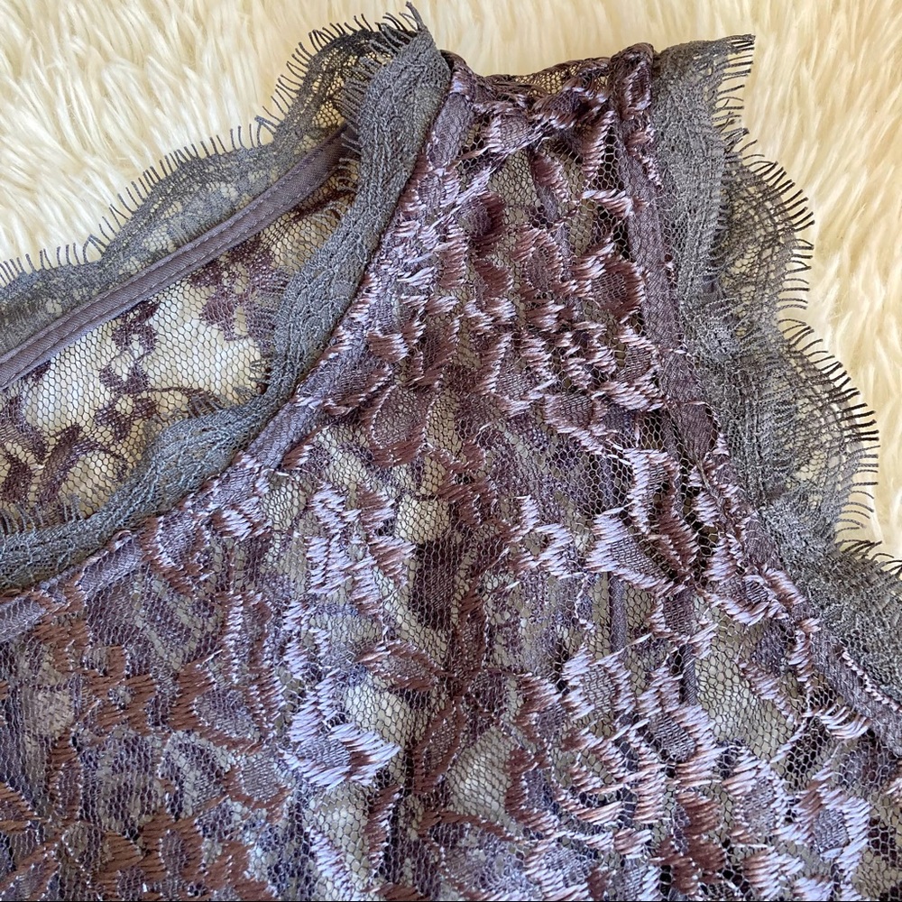 Simply Liliana Dark Silver Lace Cocktail Dress size 16 - Picture 6 of 7